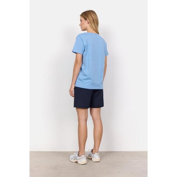 NWT Soya Concept Derby 2 100% Organic Cotton Crystal Blue V Neck Tee - Picture 3 of 5
